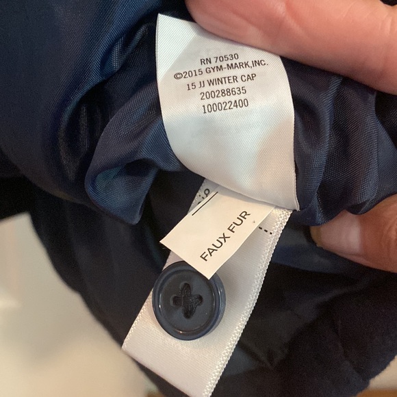 Janie and Jack Bonjour Navy Blue Faux Fur Trim Coat Baby Girls 12-18 months - Picture 10 of 10